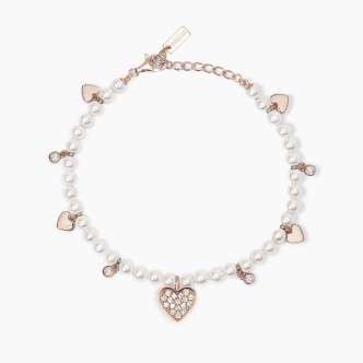 1 - Woman heart bracelet with pearls Mabina Argento 533735