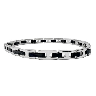 1 - Zancan Hiteck men's bracelet bicolor steel EHB332