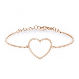 1 - Bracciale Brosway BHK257 cuore in acciaio 316L PVD Oro Rosa collezione Chakra