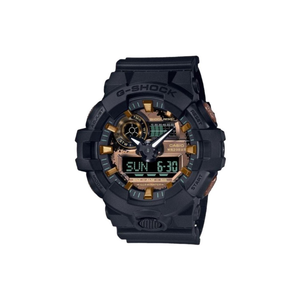 1 - Orologio Casio G-Shock nero e rosato GA-700RGB-1AER cassa e bracciale resina