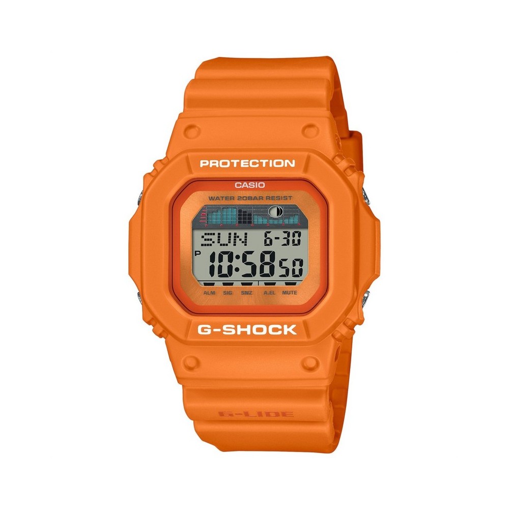 1 - Casio G-Shock Classic Style Orange Unisex Digital Resin Strap Watch GLX-S5600-4ER