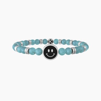 1 - Kidult OM Philosophy men's bracelet in steel with turquoise stones 732079