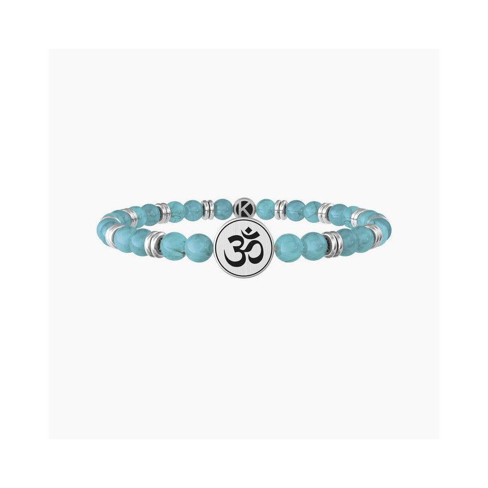 1 - Kidult Smile Symbols steel bracelet for men with turquoise stones 732050