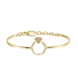 1 - Bracciale Brosway BHK290 anello in acciaio 316L PVD Oro con cristalli Swarovski collezione Chakra