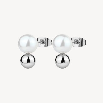 1 - Brosway Perfect BPC22 316L steel pearl woman earrings