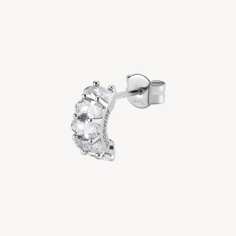 1 - Brosway Fancy Silver single earring with white zircons FIW13