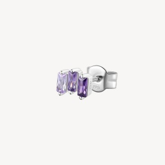 1 - Mono orecchino Argento Brosway Fancy con zirconi viola FMP09