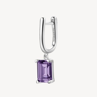 1 - Mono orecchino Argento Brosway Fancy con zircone viola FMP11