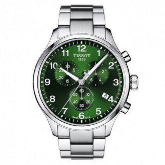 1 - Orologio Tissot uomo Cronografo Chrono XL verde acciaio T116.617.11.092.00