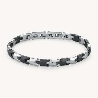 1 - Bracciale uomo Brosway Backliner acciaio bicolor BBC22