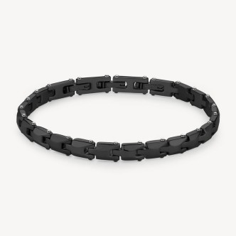 1 - Brosway Backliner black  bracelet for men BBC23.