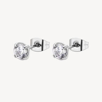 1 - Brosway women's light point earrings DESIDERI steel with BEIE005 zircons.