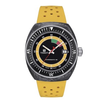 1 - Orologio uomo Tissot Sideral giallo Powermatic 80 Superluminova T145.407.97.057.00