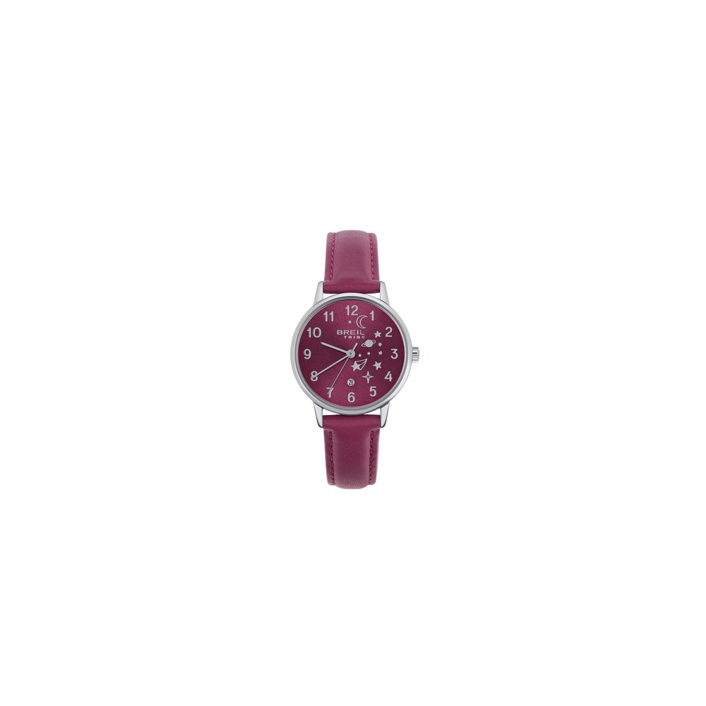 1 - Breil Paradise fuchsia women's watch only time EW0633 steel leather strap