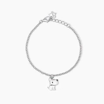 1 - Mabina silver dog bracelet for girls 533673.