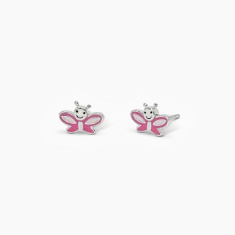 1 - Silver butterfly woman earrings Mabina 563612.