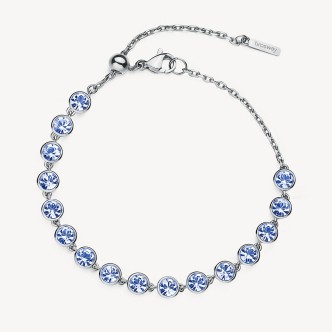 1 - Women's bracelet in steel and blue crystals Brosway Symphonia BYM152.