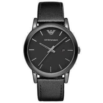 1 - Watch Emporio Armani steel only time man analog leather strap AR1732