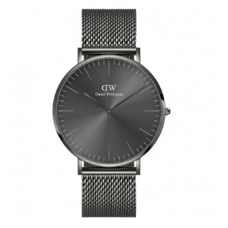 1 - Daniel Wellington Classic Graphite DW00100630 steel gray background men's watch