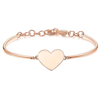 1 - Bracciale Brosway BHK305 cuore in acciaio 316L PVD Oro Rosa collezione Chakra