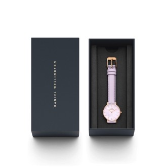 1 - Daniel Wellington Petite Bluebell light blue DW00100635 steel and leather strap women's watch.