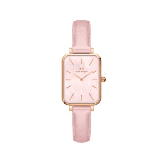 1 - Orologio donna Daniel Wellington Quadro Cherry Blossom rosa DW00100636 acciaio cinturino pelle