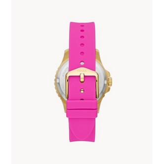 1 - Orologio donna Fossil FB-01 rosa ES5290 acciaio solo tempo cinturino silicone