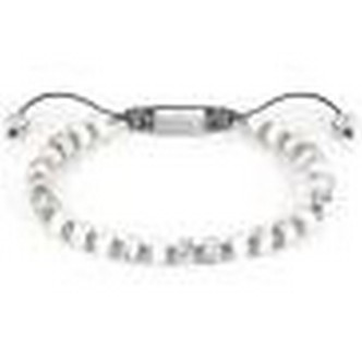 1 - Nomination INSTICT STYLE 027926/085 steel bracelet with white jasper stones for men.