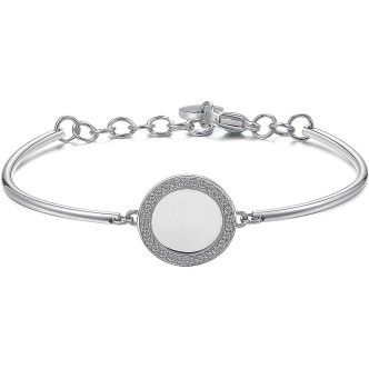 1 - BHK300 Brosway bracelet round 316L steel medallion with Swarovski Chakra collection