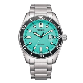 1 - Orologio uomo Citizen Marine Eco Drive azzurro acciaio AW1760-81W