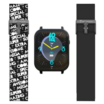 1 - Smartwatch unisex chiamata Techmade Dreamer TM-DRE-BBKWB silicone con doppio cinturino