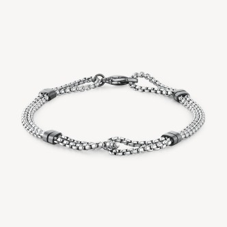 1 - Brosway POSEIDON BPN13 steel chain bracelet for men.