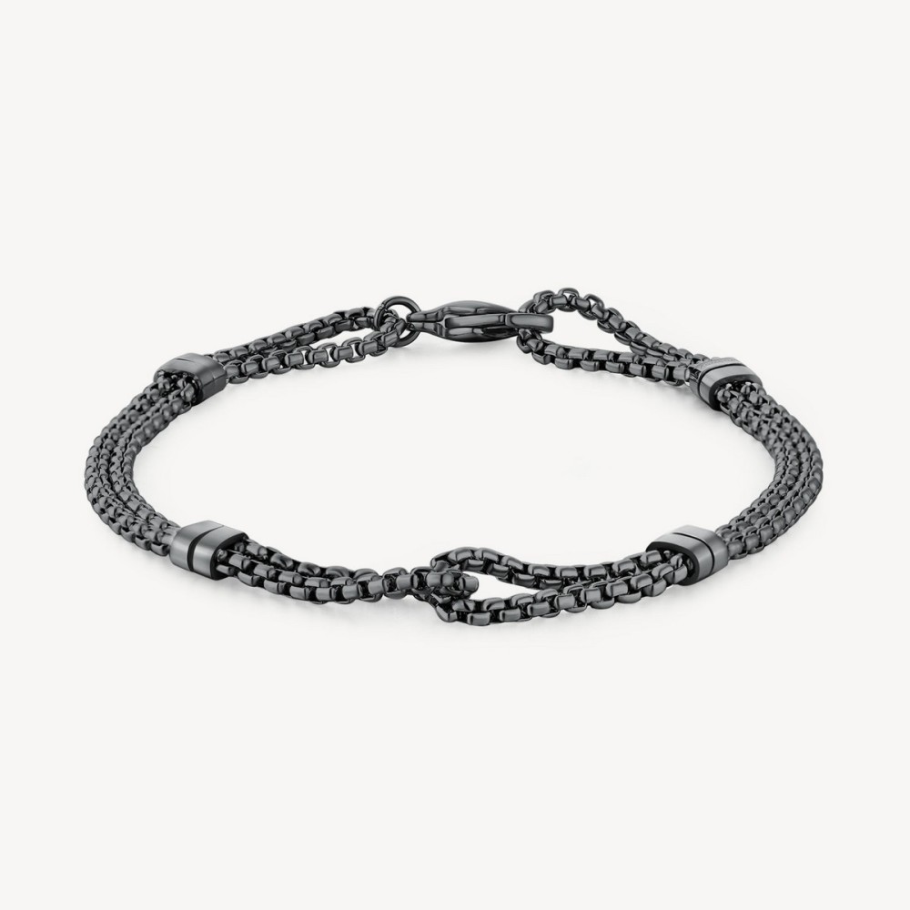 1 - Brosway POSEIDON BPN14 steel chain bracelet for men.