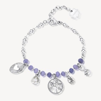 1 - Bracciale albero della vita viola donna Brosway CHAKRA BHKB134 acciaio