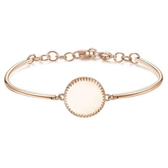 1 - Bracciale Brosway BHK308 medaglietta rotonda in acciaio 316L PVD Oro Rosa collezione Chakra