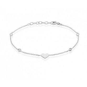 1 - Stroili 1679029 woman heart bracelet silver.