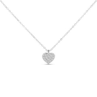 1 - Stroili Oro white woman heart necklace with zircon 1424440