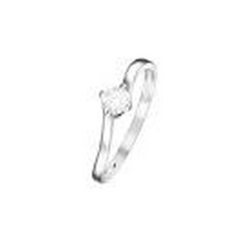 1 - Stroili 1412179 White Gold solitaire woman ring with zircon.