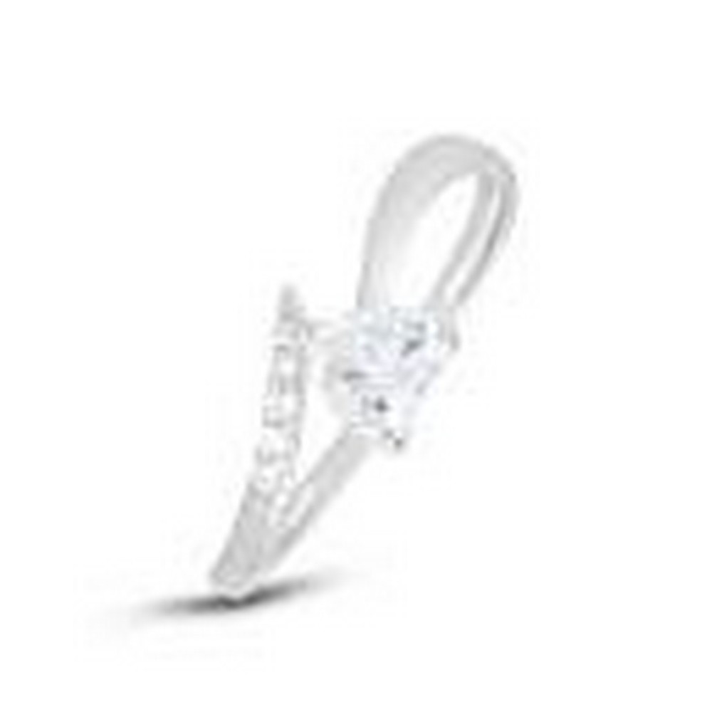 1 - White Gold solitaire woman ring Stroili 1410401 with zircons.