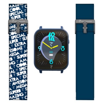 1 - Smartwatch unisex chiamata Techmade Dreamer blu TM-DRE-BBLWDB silicone con doppio cinturino