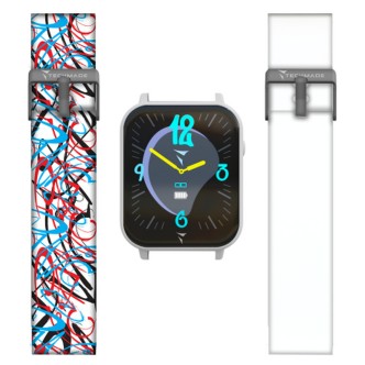 1 - Unisex smartwatch called Techmade Dreamer white TM-DRE-BWHC silicone with double strap