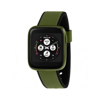 1 - Sector S 04 Pro Light men's smartwatch black and green R3253158005 rectangular silicone case