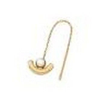 1 - Breil B WIRED TJ3414 golden mono earring for woman with golden steel pearl.