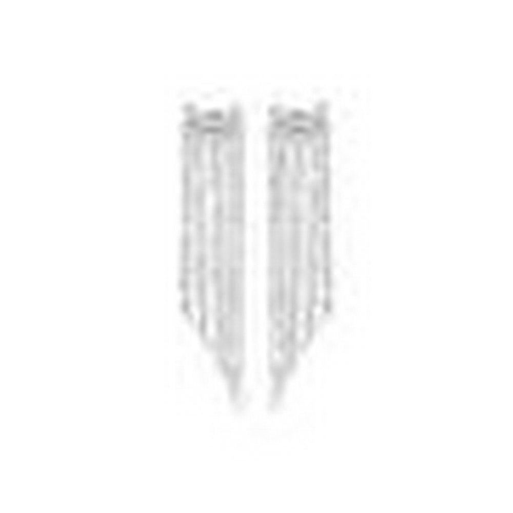 1 - Breil B WIRED TJ3411 steel multi-strand women's earrings.