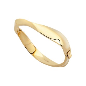 1 - Breil B WHISPER TJ3407 steel wavy golden bracelet for women.