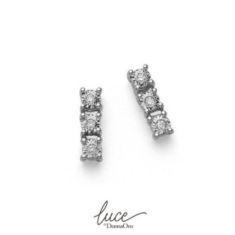 1 - Earrings with Aquamarine and Diamonds DonnaOro DHOA7186.004 White Gold