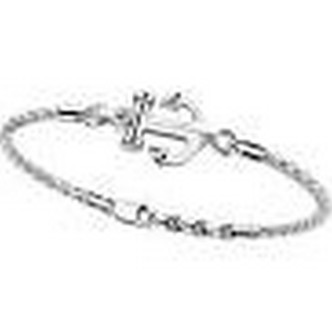 1 - Zancan REGATA EXB646-B silver anchor bracelet for man.