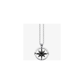 1 - Zancan men's wind rose necklace ESC145 silver.