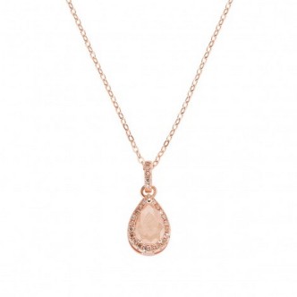 1 - Collana con pendente a goccia donna Amen CLCRGRCHCHZ argento rosato