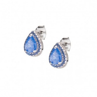 1 - Amen ICY DIAMOND ECRGBBLBLZ Silver Blue Drop Earrings Woman